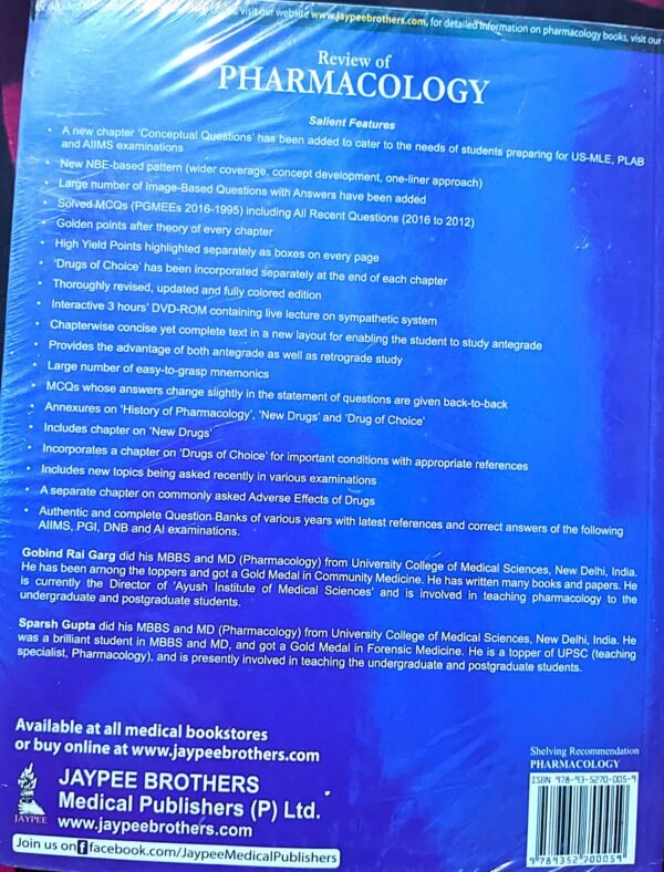 Review of PHARMACOLOGY 11th edition  Gobind Rai Garg and Sparsh Gupta - Image 2