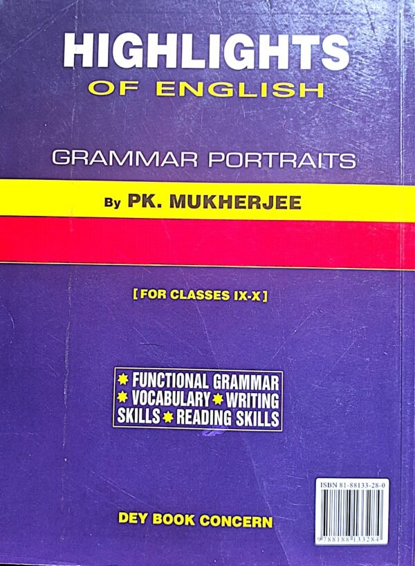 HIGHLIGHTS OF ENGLISH GRAMMAR IX-X BY P.K MUKHERJEE