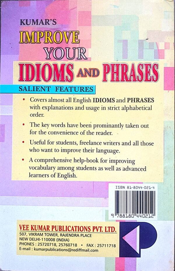 Improve Your Idioms and Phrases by J.L Bhat - Image 2