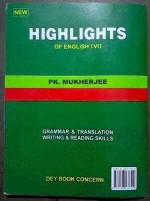 Highlights of English Class vi (6) by P.K Mukherjee